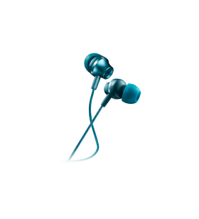 Canyon stereo earphones with microphone, metallic shell, cable length 1.2m, blue-green, 22*12.6mm, 0.012kg