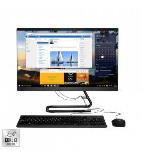 Desktop all-in-one lenovo ideacentre 3 24imb05, 23,8 ", intel® core ™ i3-10100t, ram 8gb, ssd 128gb, hdd 1tb, grafică intel® uhd, dos gratuit