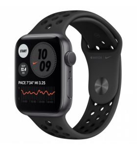 Apple watch nike series 6 gps, 44mm space gray aluminium case with anthracite/black nike sport band - regular