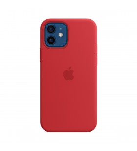 Husa de protectie apple cu magsafe pentru iphone 12 / iphone 12 pro, silicon, rosu