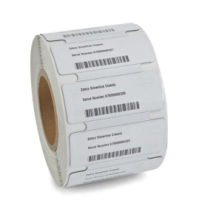 Label rfid 100 x40mm 76mmcore/wh pet acry adh 869mhz 100/roll