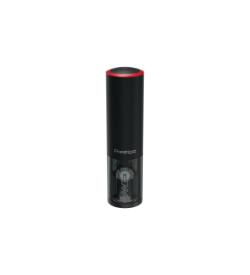 Lugano, smart wine opener, aerator, vacuum stopper preserver, foil cutter, 500mah battery, dimensions d 52*h200mm, black