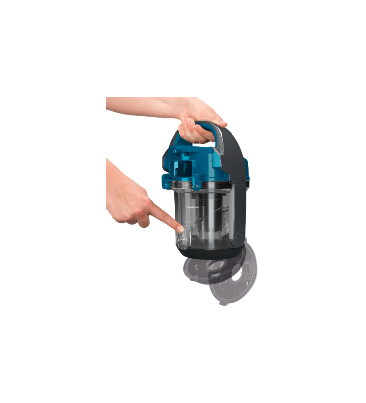 Aspirator fara sac bosch 700 w, 1.5 l, 3 a, filtru igienic pureair, negru/albastru