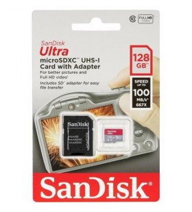 Sandisk ultra microsdxc 128gb 120mb/s a1 cl.10 uhs-i + adapter