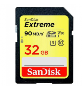 Extreme sdhc card 32gb/90mb/s v30 uhs-i u3 2-pack
