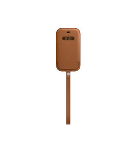 Iphone 12 mini leather/sleeve w magsafe - saddle brown