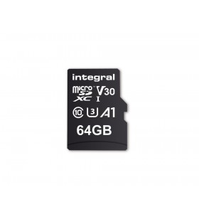 Integral inmsdx64g-100v30 64gb micro sd card microsdxc uhs-1 u3 cl10 v30 a1 up to 100mbs read 45mbs write memorii flash 64 giga