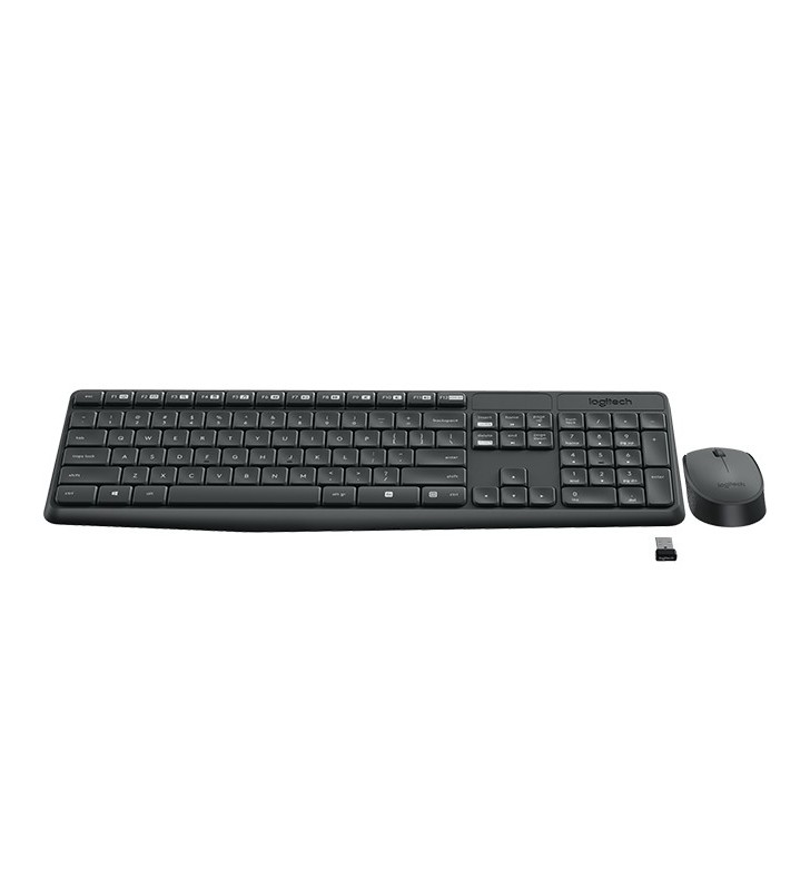 Logitech mk235 tastaturi rf fără fir azerty flamandă gri
