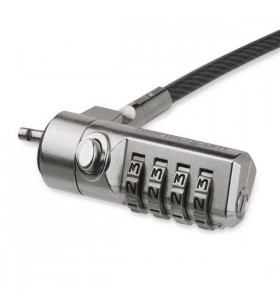 Startech.com ltlock4d cabluri cu sistem de blocare negru, argint 2 m