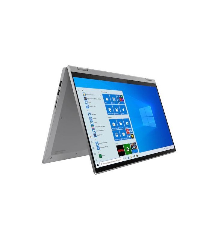 Laptop 2-in-1 lenovo ideapad flex 5 15iil5, intel i7-1065g7, 15.6inch touch, ram 8gb, ssd 512gb, intel iris plus graphics, windows 10, platinum grey