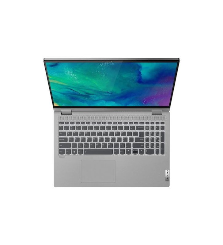 Laptop 2-in-1 lenovo ideapad flex 5 15iil5, intel i7-1065g7, 15.6inch touch, ram 8gb, ssd 512gb, intel iris plus graphics, windows 10, platinum grey
