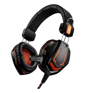 Canyon gaming headset 3.5mm jack with microphone and volume control, with 2in1 3.5mm adapter, cable 2m, black, 0.36kg