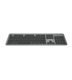 Multimedia bluetooth 5.1 keyboard mac version,104 keys, slim design with low profile silent keys,us layout ,size 439.4*135.3mm* 23.2mm,526g