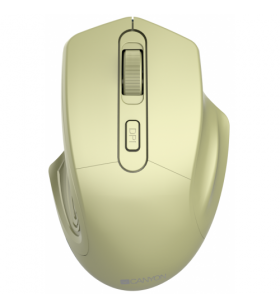 Canyon 2.4ghz wireless optical mouse with 4 buttons, dpi 800/1200/1600, golden, 115*77*38mm, 0.064kg