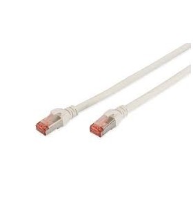 Cat 6 s/ftp patch cable/cu lszh awg 27/7 0.5 m white