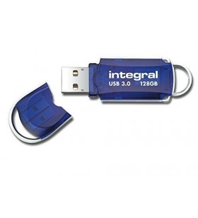 Integral courier 3.0 memorii flash usb 128 giga bites usb tip-a 3.2 gen 1 (3.1 gen 1) albastru, argint
