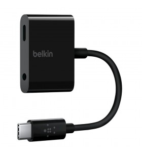 Belkin f7u080btblk cabluri prelungitoare cu mufe mamă/tată usb-c usb-c/3.5mm negru