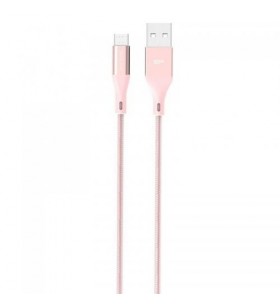 Siliconpow sp1m0asylk30ab1p silicon power cable microusb - usb, boost link lk30ab nylon, 1m, 2.4a, roz