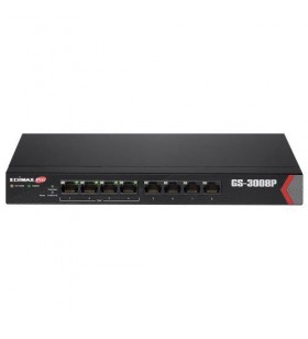 Edimax gs-3008p edimax long range 8-port gigabit web managed switch with 4 poe+ ports (pb 72w)