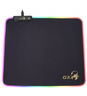 Mouse pad genius, "gx-pad 300s rgb", gaming , cu led, cauciuc si material textil, 320 x 270 x 3 mm, negru , iluminat rgb, "31250005400"