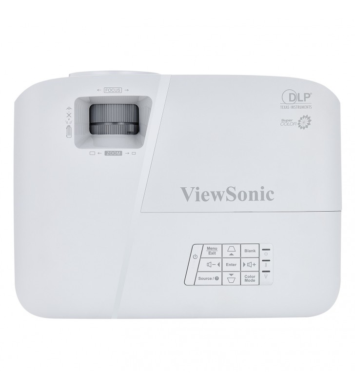 Viewsonic pa503s proiectoare de date proiector desktop 3600 ansi lumens dlp svga (800x600) gri, alb
