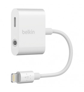 Belkin rockstar 3.5 mm + lightning conector lightning alb