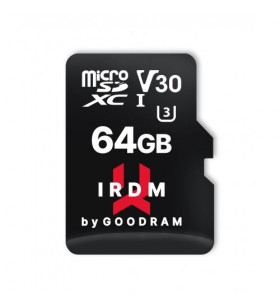 Memory card goodram irdm microsdxc, 64gb, clasa v30 + adaptor sd