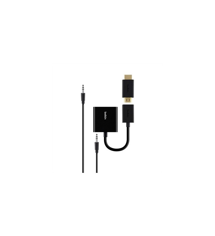 Belkin b2b137-blk adaptor pentru cabluri video hdmi vga (d-sub) negru