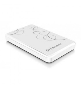 Hard disk portabil transcend storejet 25a3 2tb, white, 2.5inch