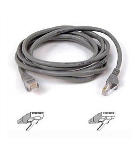 Belkin cable patch cat5 rj45 snagless 1m grey cabluri de rețea gri cat5e u/utp (utp)