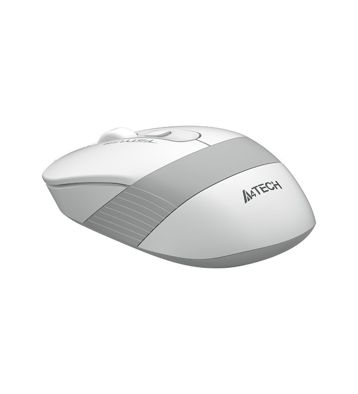 Mouse a4tech laptop sau pc, cu fir, usb, optic, 1600 dpi, butoane/scroll 4/1, negru / alb, "fm10 white" (include tv 0.15 lei)