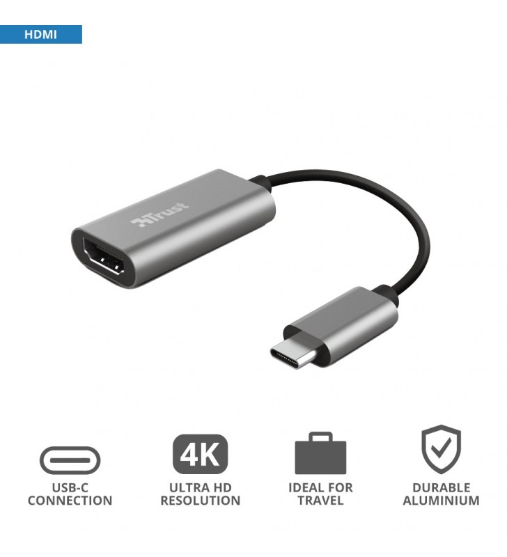 Trust Dalyx adaptor grafic USB Gri