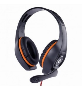 Gembird gaming headset with volume control orange-black 3.5 mm