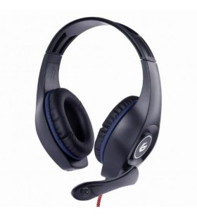 Gembird gaming headset with volume control blue-black 3.5 mm