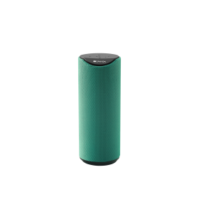 Canyon bluetooth speaker, bt v5.0, jieli ac6925b, built in microphone, tf card support, 3.5mm aux, micro-usb port, 1200mah polymer battery, green, cable length 0.5m, 65*65*165mm, 0.326kg
