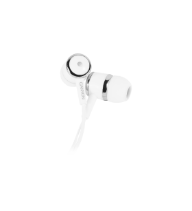 Canyon stereo earphones with microphone, white, cable length 1.2m, 23*9*10.5mm,0.013kg