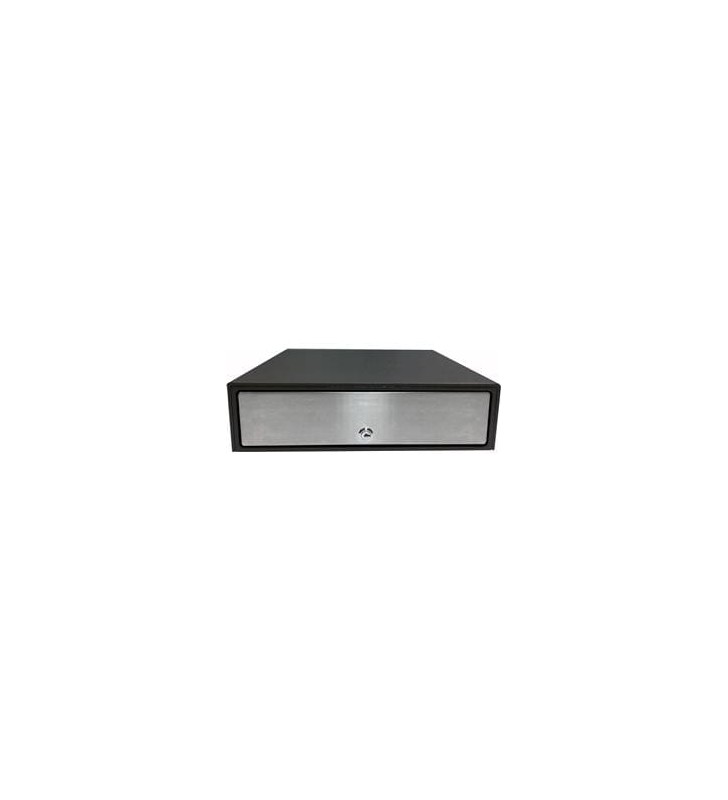 Ecd 330mm cash drawer/black stainless front 24v cable