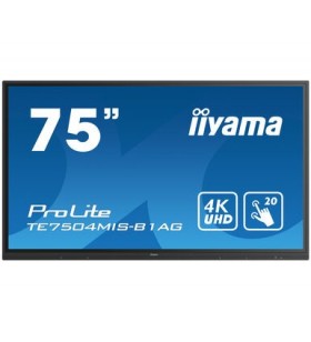 Iiyama te7504mis-b1ag afișaj semne panou informare digital de perete 190,5 cm (75") ips 4k ultra hd negru ecran tactil procesor