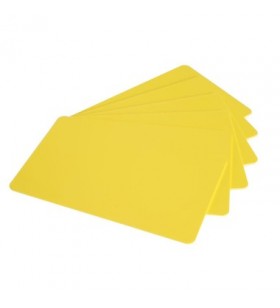 Pvc cards tinted yellow/box 5x100 size 86x54x0.76mm