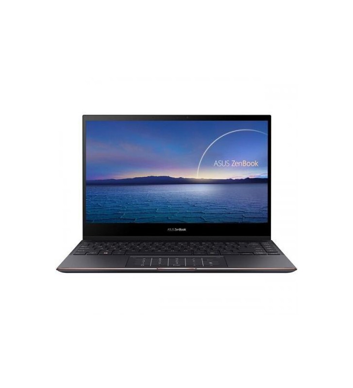 Laptop 2-in-1 asus zenbook flip s ux371ea-hl018r, intel core i7-1165g7, 13.3inch touch, ram 16gb, ssd 512gb, intel iris xe graphics, windows 10 pro, jade black