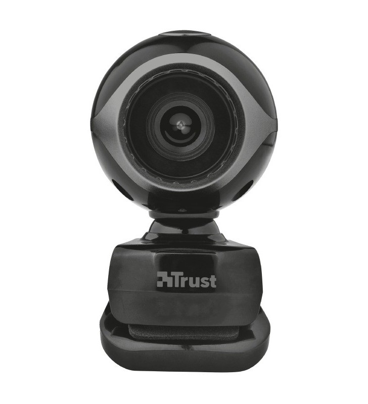 Camera web trust, vga cu rez 640 x 480, usb 2.0, microfon, negru / argintiu, "tr-17003"