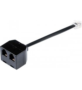 Jabra 1600-289 cable gender changer rj10 2xrj10 negru