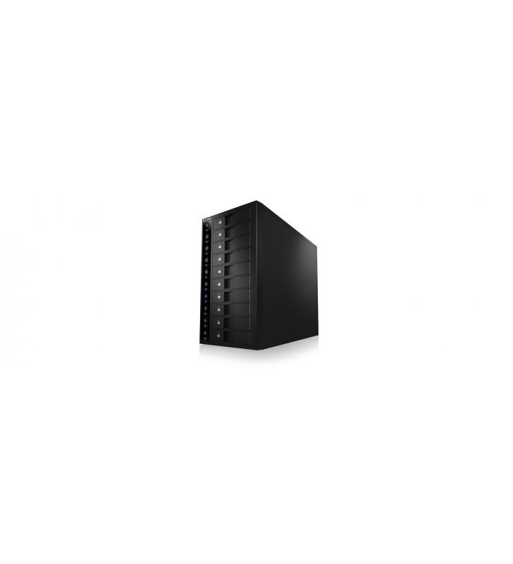Icybox ib-3810u3 icybox carcasăl 3,5 hdd 10-bay case sata i/ii/iii, usb 3.0, raid, negru