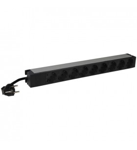 Legrand pdu 19'' 9 outlets german standard with power indicator, 3m power supply cord with 16a