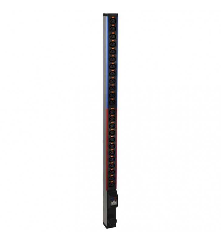Legrand pdu 0u 1 phase 2x12 c13 outlets with cord locking system, mcb, connection on terminal block up to 6 mm², 330° rotating