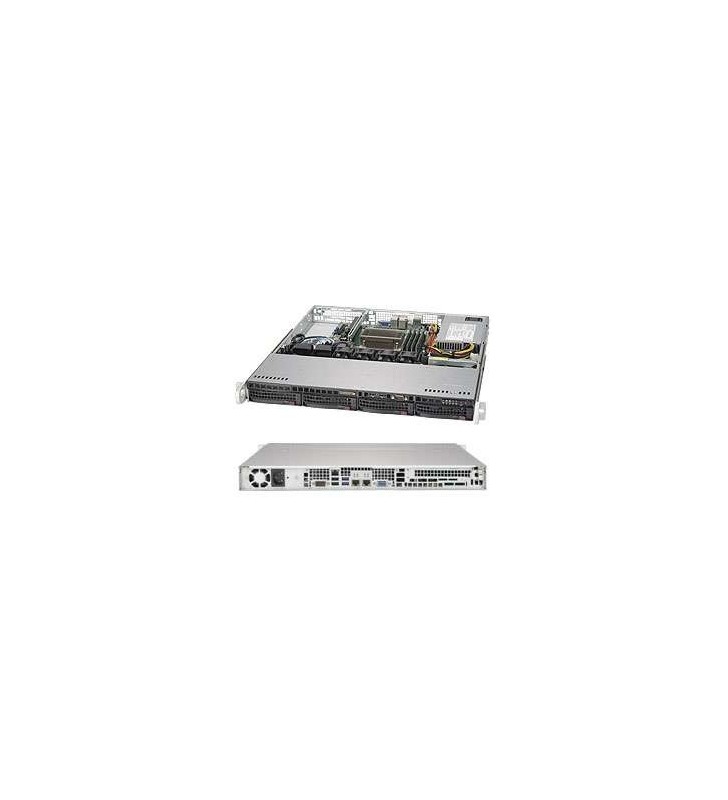 Supermicro cse-813mftqc-350cb carcase pc cabinet metalic negru 350 w
