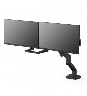 Hx dual monitor brat in black / table mount pentru monitori până la