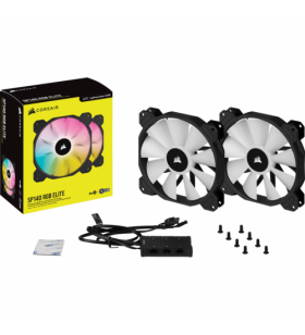 Corsair sp140 rgb elite 140mm rgb led fan with airguide dual pack