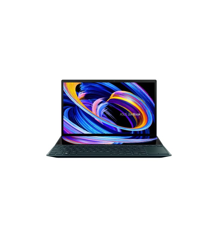 Laptop asus zenbook duo 14 ux482eg-hy011r, intel core i5-1135g7, 14inch touch, ram 8gb, ssd 512gb, nvidia geforce mx450 2gb, windows 10 pro, celestial blue + backpack triton