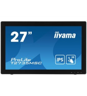 Iiyama prolite t2735msc-b3 monitoare cu ecran tactil 68,6 cm (27") 1920 x 1080 pixel multi-touch negru